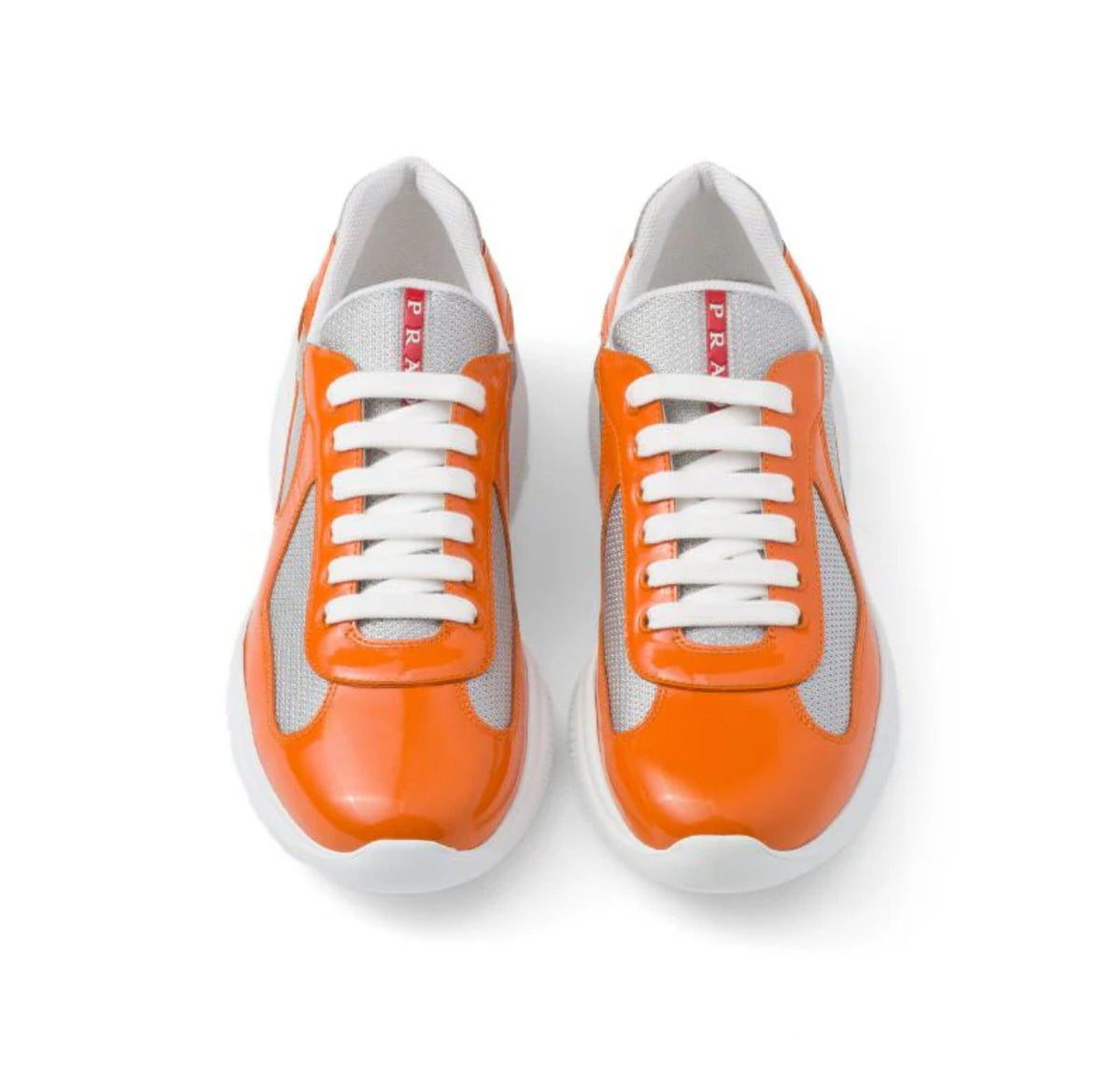 Prada Americas Cup Patent 'Orange' Sneakers image 2