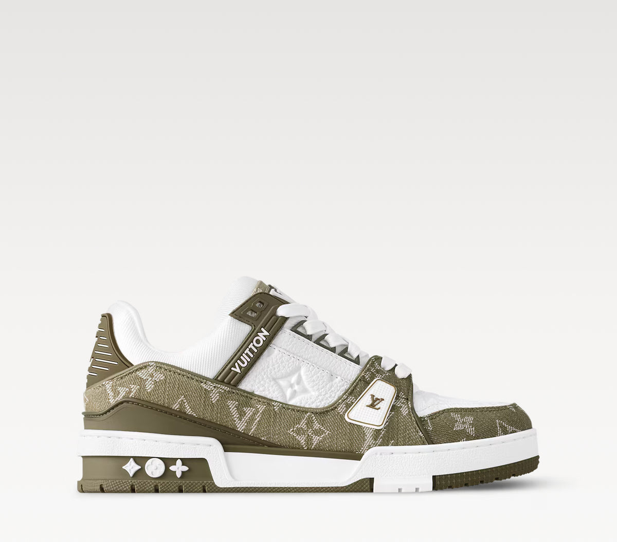 Louis Vuitton LV Trainer Monogram Denim 'Khaki' image 2