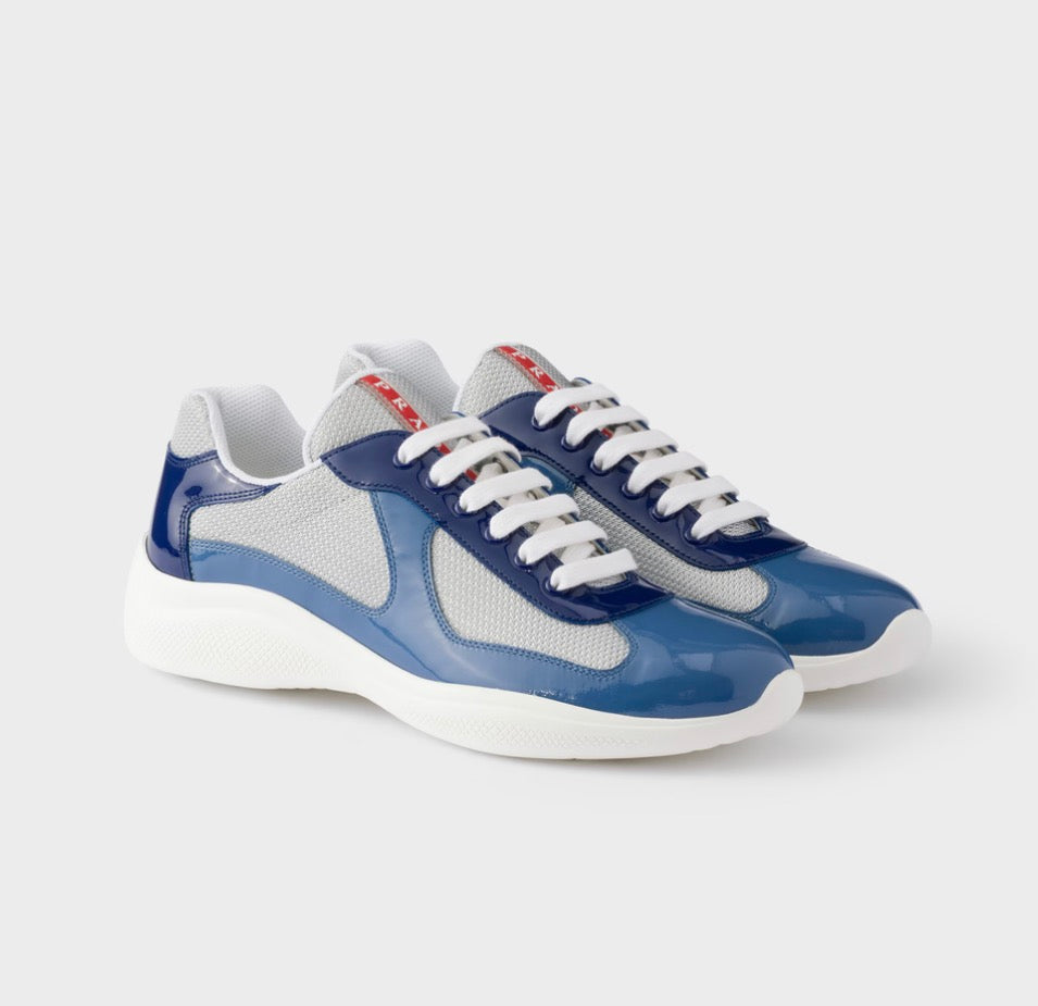 Prada Americas Cup Patent 'Aviation Blue Ink' Sneakers