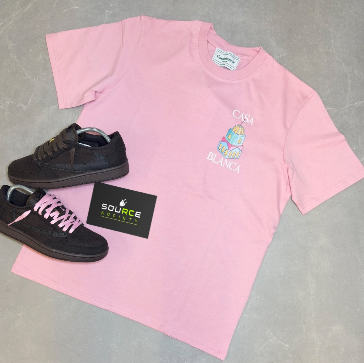 Casablanca Memphis Elements T-Shirt 'Pink' image 3