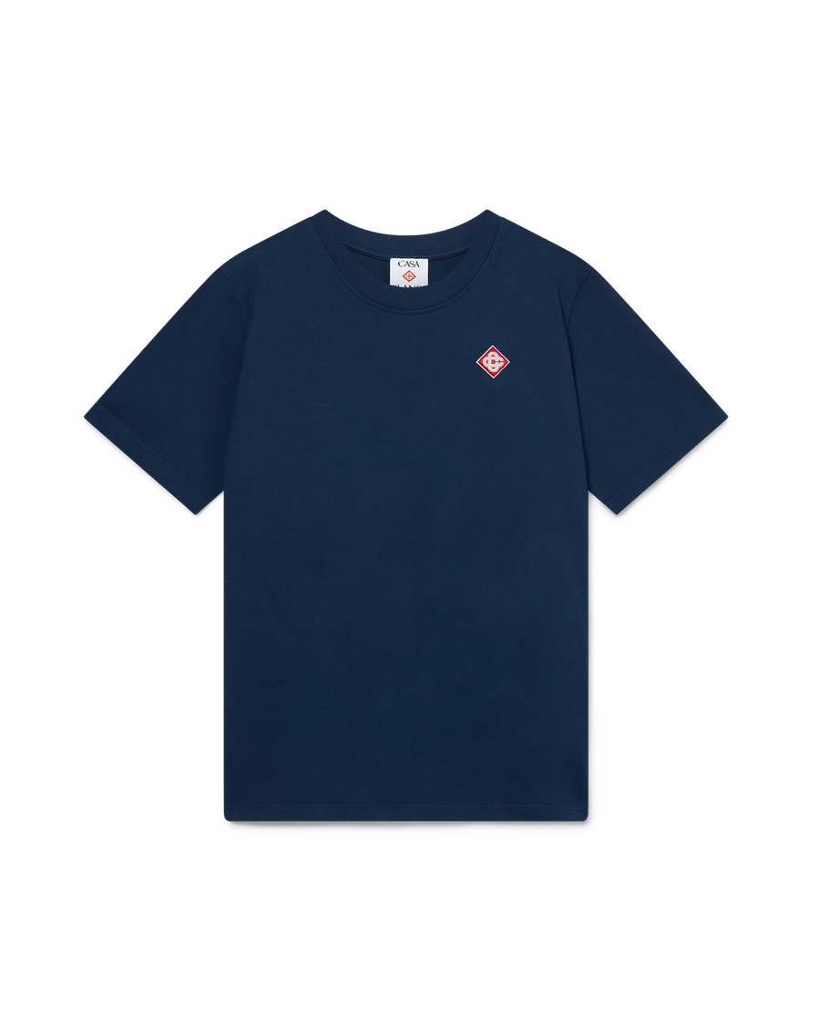 CASABLANCA DIAMOND LOGO T-SHIRT 'NAVY'