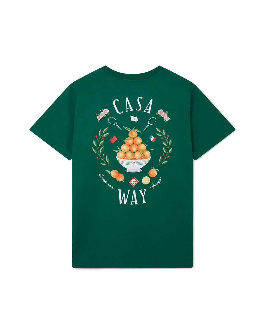 CASABLANCA CASA WAY T-SHIRT 'GREEN'