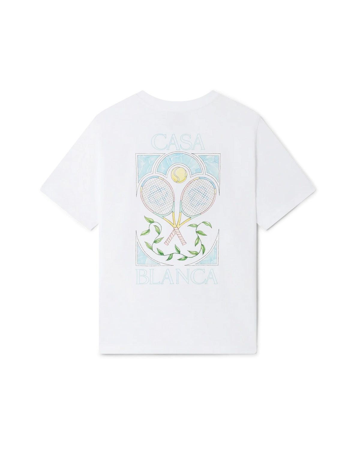 Casablanca Tennis Pastelle T-Shirt 'White' image 2