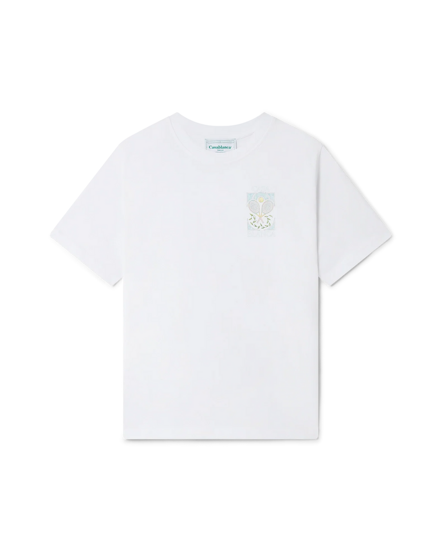 CASABLANCA TENNIS PASTELLE T-SHIRT 'WHITE'