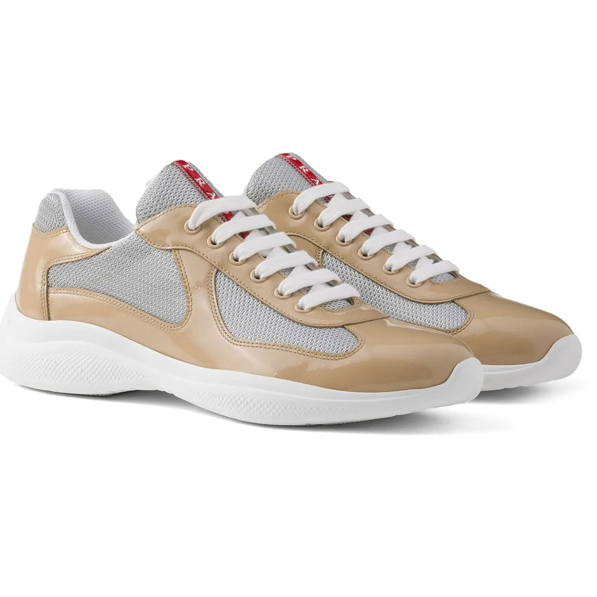Prada Americas Cup Patent 'Beige' Sneakers image 2