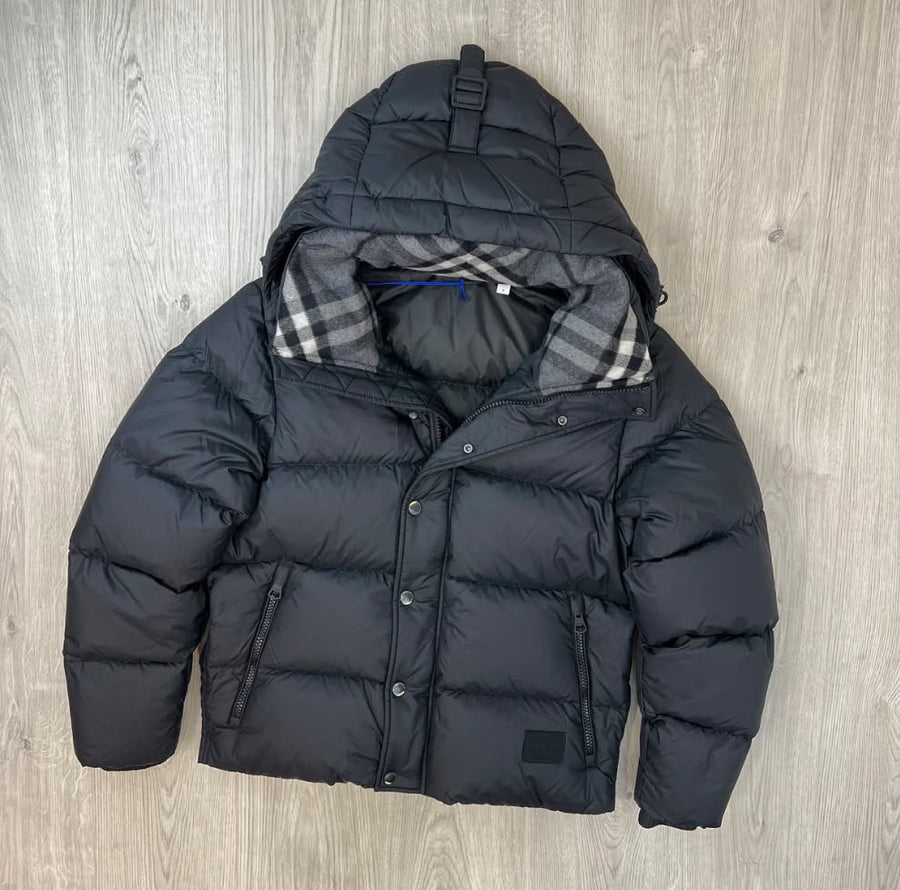 BURBERRY SHORT DOWN PUFFER JACKET 'BLACK'