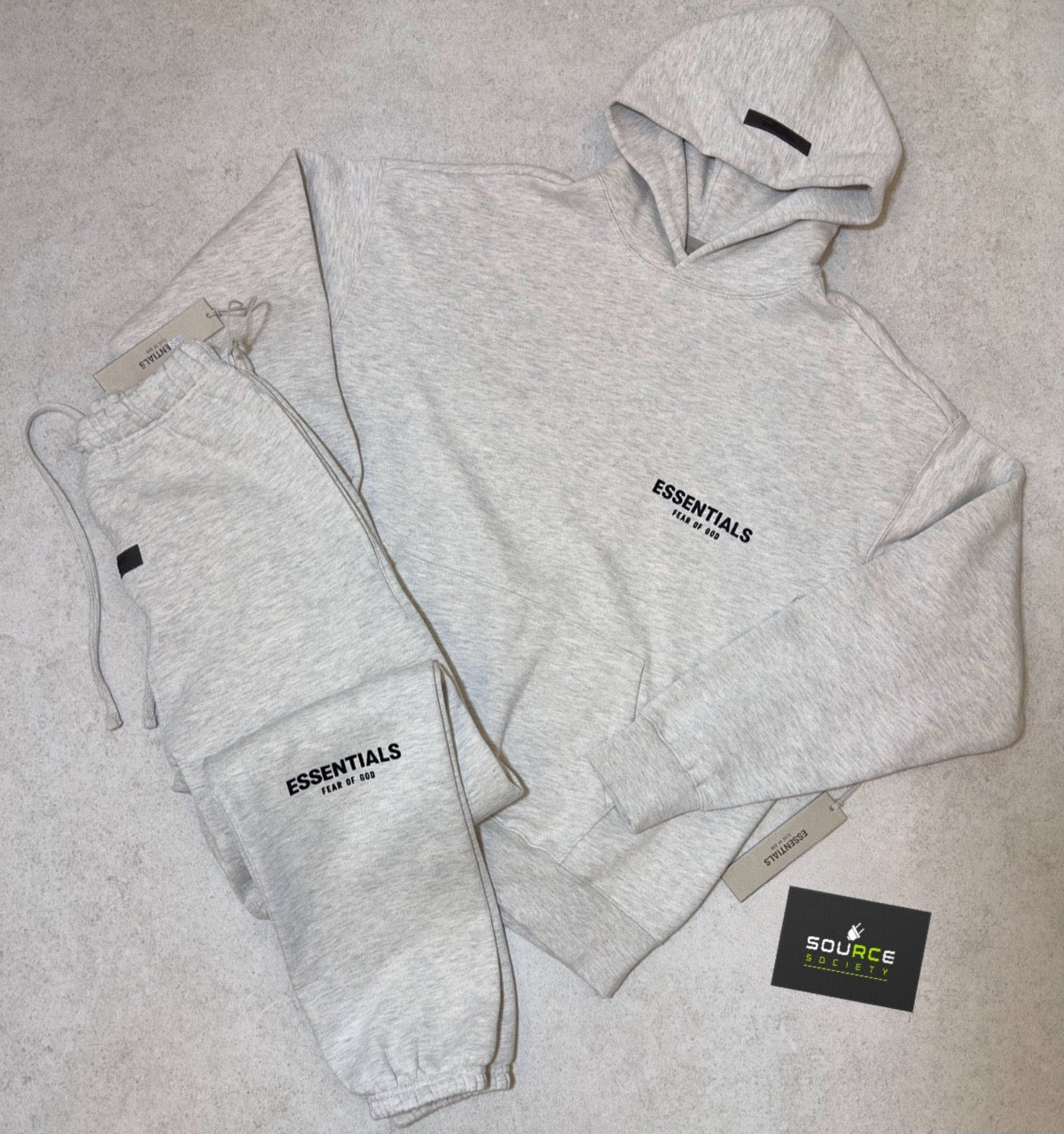 Fear of God Essentials Tracksuit 'Light Heather Oatmeal'