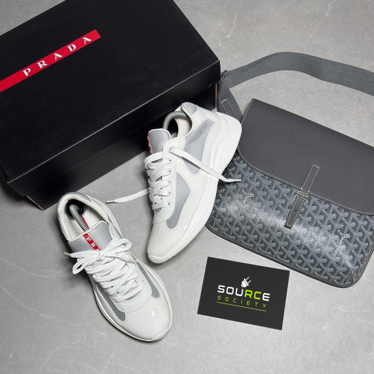 Prada Americas Cup Patent 'White' Sneakers image 3