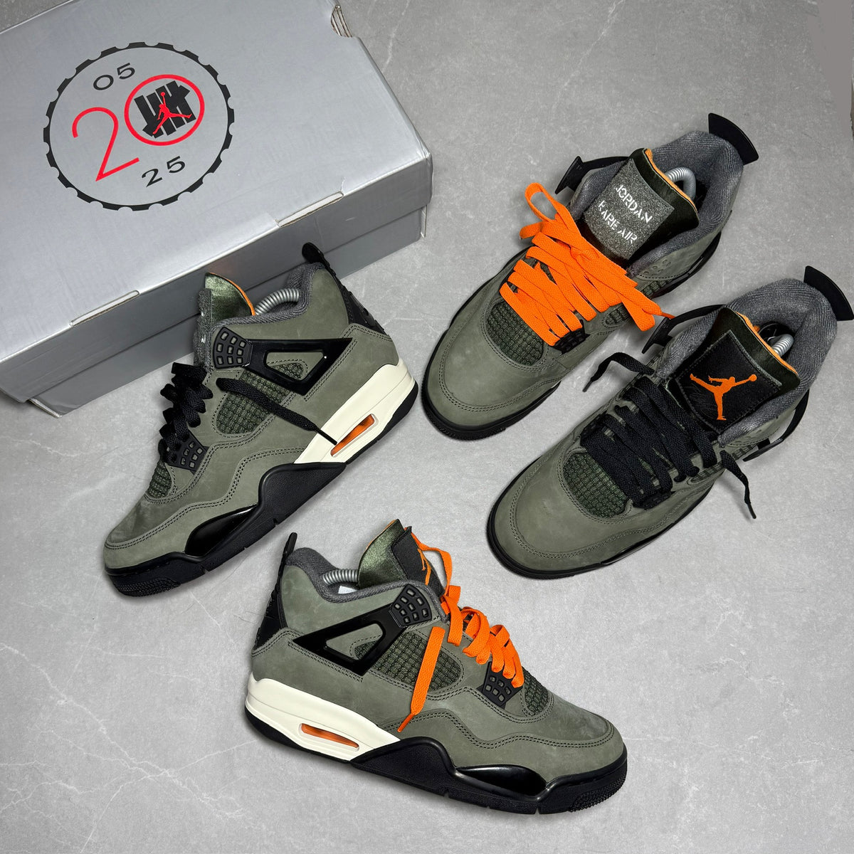 Air Jordan 4 x Undefeated 'Olive' Sneakers (2025) image 2