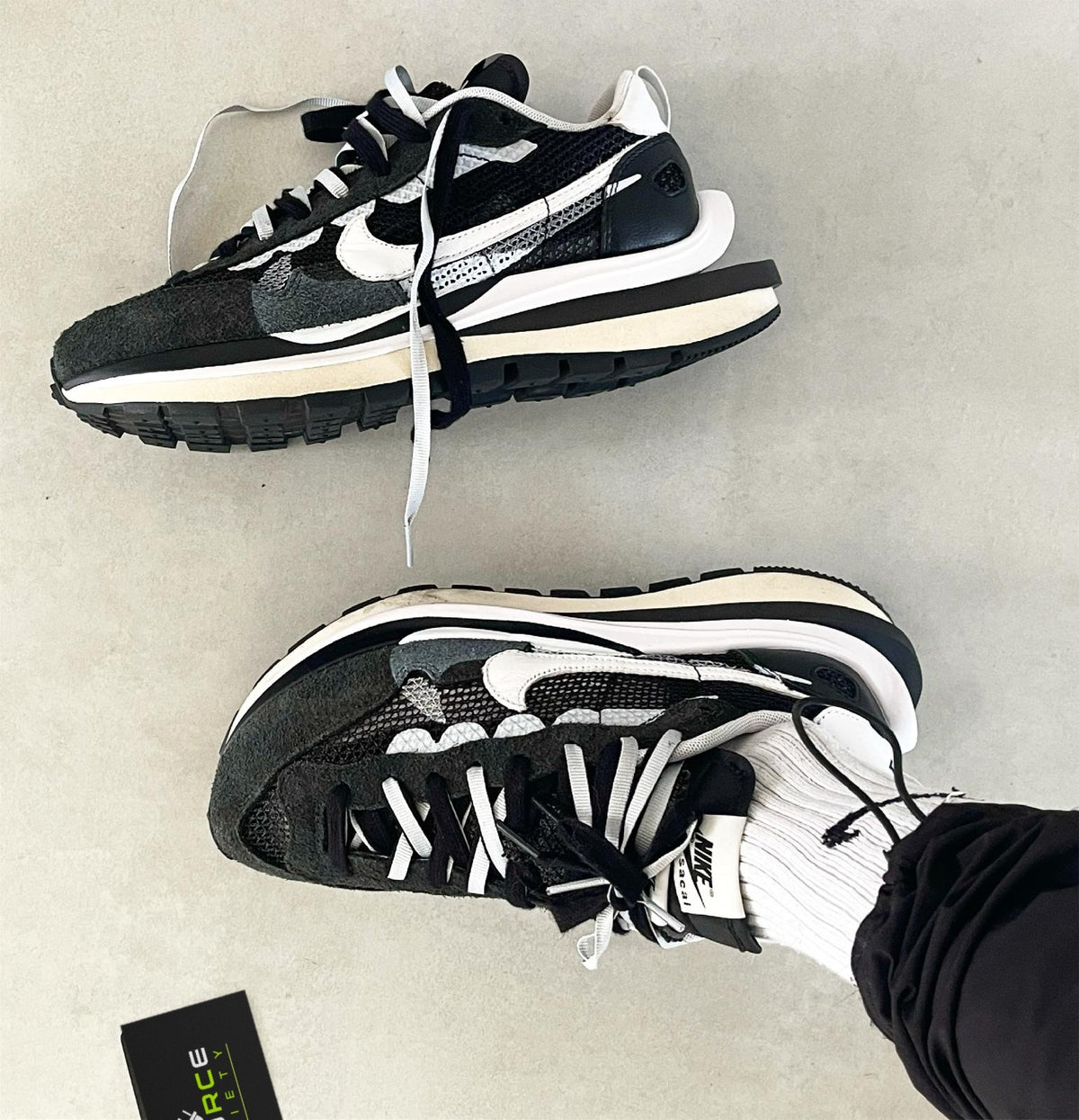 Sacai Vaporwaffle 'Black White' Sneakers image 5